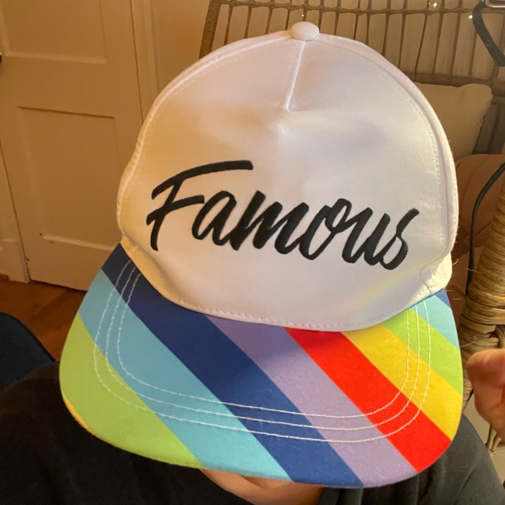 Disney Parks Inside Out rainbow unicorn adjustable adult baseball hat.